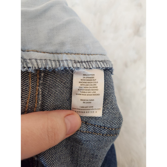 Dip Womens Blue Solid‎ Stretch High Rise Cotton Medium Wash Straight Jeans 16 - Picture 4 of 7